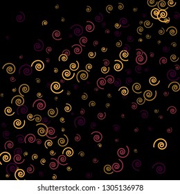 Festive Background with Colorful spirals. Trendy Pattern for Postcard, Print, Banner or Poster. Pretty spirals For Party Decoration, Wedding, Birthday or Anniversary Invitation. Vector

