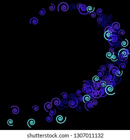 Festive Background with Colorful spirals. Trendy Pattern for Postcard, Print, Banner or Poster. Pretty spirals For Party Decoration, Wedding, Birthday or Anniversary Invitation. Vector
