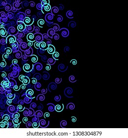Festive Background with Colorful spirals. Trendy Pattern for Postcard, Print, Banner or Poster. Pretty spirals For Party Decoration, Wedding, Birthday or Anniversary Invitation. Vector
