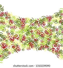 Festive Background with Colorful spirals. Trendy Pattern for Postcard, Print, Banner or Poster. Pretty spirals For Party Decoration, Wedding, Birthday or Anniversary Invitation. Vector