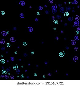 Festive Background with Colorful spirals. Trendy Pattern for Postcard, Print, Banner or Poster. Pretty spirals For Party Decoration, Wedding, Birthday or Anniversary Invitation. Vector
