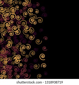 Festive Background with Colorful spirals. Trendy Pattern for Postcard, Print, Banner or Poster. Pretty spirals For Party Decoration, Wedding, Birthday or Anniversary Invitation. Vector
