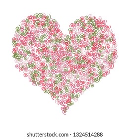 Festive Background with Colorful spirals. Trendy Pattern for Postcard, Print, Banner or Poster. Pretty spirals For Party Decoration, Wedding, Birthday or Anniversary Invitation. Vector