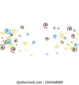 Festive Background with Colorful spirals. Trendy Pattern for Postcard, Print, Banner or Poster. Pretty spirals For Party Decoration, Wedding, Birthday or Anniversary Invitation. Vector
