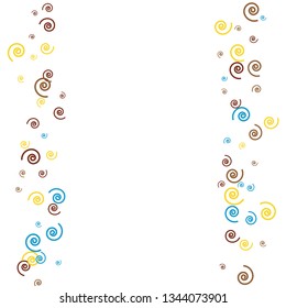 Festive Background with Colorful spirals. Trendy Pattern for Postcard, Print, Banner or Poster. Pretty spirals For Party Decoration, Wedding, Birthday or Anniversary Invitation. Vector
