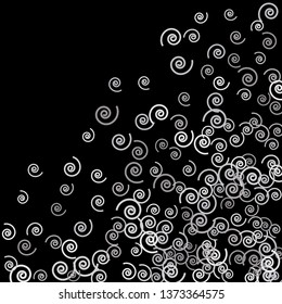 Festive Background with Colorful spirals. Trendy Pattern for Postcard, Print, Banner or Poster. Pretty spirals For Party Decoration, Wedding, Birthday or Anniversary Invitation. Vector.