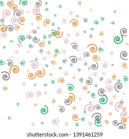 Festive Background with Colorful spirals. Trendy Pattern for Postcard, Print, Banner or Poster. Pretty spirals For Party Decoration, Wedding, Birthday or Anniversary Invitation. Vector
