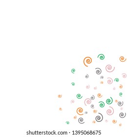 Festive Background with Colorful spirals. Trendy Pattern for Postcard, Print, Banner or Poster. Pretty spirals For Party Decoration, Wedding, Birthday or Anniversary Invitation. Vector
