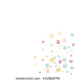 Festive Background with Colorful spirals. Trendy Pattern for Postcard, Print, Banner or Poster. Pretty spirals For Party Decoration, Wedding, Birthday or Anniversary Invitation. Vector
