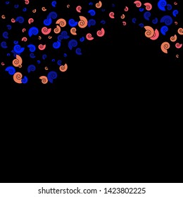 Festive Background with Colorful spirals. Trendy Pattern for Postcard, Print, Banner or Poster. Pretty spirals For Party Decoration, Wedding, Birthday or Anniversary Invitation. Vector
