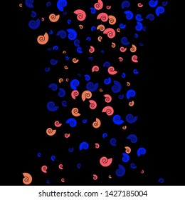 Festive Background with Colorful spirals. Trendy Pattern for Postcard, Print, Banner or Poster. Pretty spirals For Party Decoration, Wedding, Birthday or Anniversary Invitation. Vector
