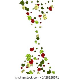 Festive Background with Colorful spirals. Trendy Pattern for Postcard, Print, Banner or Poster. Pretty spirals For Party Decoration, Wedding, Birthday or Anniversary Invitation. Vector
