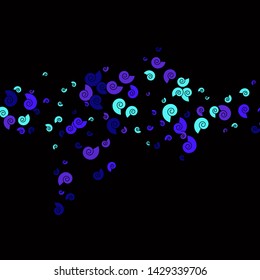 Festive Background with Colorful spirals. Trendy Pattern   Vector