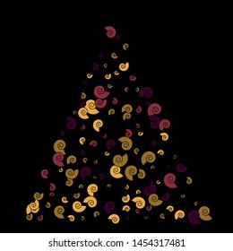 Festive Background with Colorful spirals. Trendy Pattern for Postcard, Print, Banner or Poster. Pretty spirals For Party Decoration, Wedding, Birthday or Anniversary Invitation. Vector
