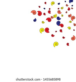 Festive Background with Colorful spirals. Trendy Pattern for Postcard, Print, Banner or Poster. Pretty spirals For Party Decoration, Wedding, Birthday or Anniversary Invitation. Vector
