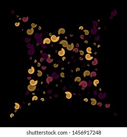 Festive Background with Colorful spirals. Trendy Pattern for Postcard, Print, Banner or Poster. Pretty spirals For Party Decoration, Wedding, Birthday or Anniversary Invitation. Vector
