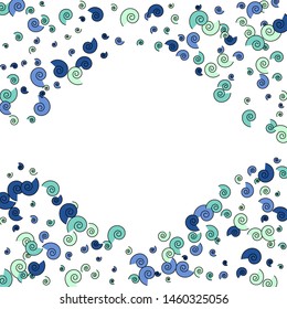 Festive Background with Colorful spirals. Trendy Pattern for Postcard, Print, Banner or Poster. Pretty spirals For Party Decoration, Wedding, Birthday or Anniversary Invitation. Vector
