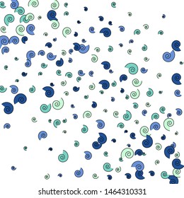 Festive Background with Colorful spirals. Trendy Pattern for Postcard, Print, Banner or Poster. Pretty spirals For Party Decoration, Wedding, Birthday or Anniversary Invitation. Vector

