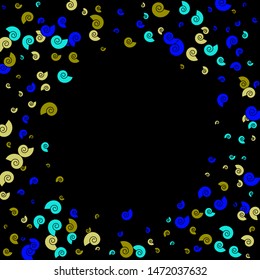Festive Background with Colorful spirals. Trendy Pattern for Postcard, Print, Banner or Poster. Pretty spirals For Party Decoration, Wedding, Birthday or Anniversary Invitation. Vector
