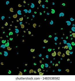Festive Background with Colorful spirals. Trendy Pattern for Postcard, Print, Banner or Poster. Pretty spirals For Party Decoration, Wedding, Birthday or Anniversary Invitation. Vector
