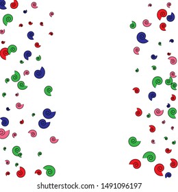 Festive Background with Colorful spirals. Trendy Pattern for Postcard, Print, Banner or Poster. Pretty spirals For Party Decoration, Wedding, Birthday or Anniversary Invitation. Vector
