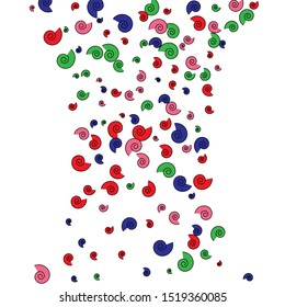 Festive Background with Colorful spirals. Trendy Pattern for Postcard, Print, Banner or Poster. Pretty spirals For Party Decoration, Wedding, Birthday or Anniversary Invitation. Vector
