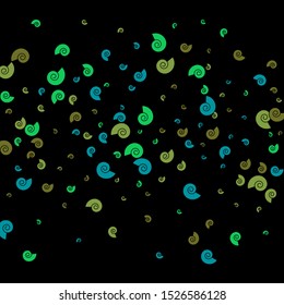 Festive Background with Colorful spirals. Trendy Pattern for Postcard, Print, Banner or Poster. Pretty spirals For Party Decoration, Wedding, Birthday or Anniversary Invitation. Vector
