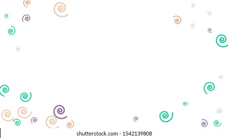 Festive Background with Colorful spirals. Trendy Pattern for Postcard, Print, Banner or Poster. Pretty spirals For Party Decoration, Wedding, Birthday or Anniversary Invitation. Vector
