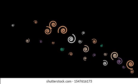 Festive Background with Colorful spirals. Trendy Pattern for Postcard, Print, Banner or Poster. Pretty spirals For Party Decoration, Wedding, Birthday or Anniversary Invitation. Vector
