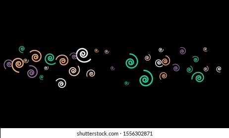 Festive Background with Colorful spirals. Trendy Pattern for Postcard, Print, Banner or Poster. Pretty spirals For Party Decoration, Wedding, Birthday or Anniversary Invitation. Vector
