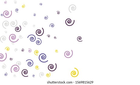 Festive Background with Colorful spirals. Trendy Pattern for Postcard, Print, Banner or Poster. Pretty spirals For Party Decoration, Wedding, Birthday or Anniversary Invitation. Vector
