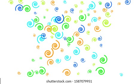 Festive Background with Colorful spirals. Trendy Pattern for Postcard, Print, Banner or Poster. Pretty spirals For Party Decoration, Wedding, Birthday or Anniversary Invitation. Vector
