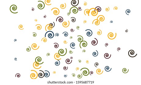 Festive Background with Colorful spirals. Trendy Pattern for Postcard, Print, Banner or Poster. Pretty spirals For Party Decoration, Wedding, Birthday or Anniversary Invitation. Vector

