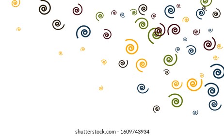 Festive Background with Colorful spirals. Trendy Pattern for Postcard, Print, Banner or Poster. Pretty spirals For Party Decoration, Wedding, Birthday or Anniversary Invitation. Vector
