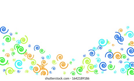 Festive Background with Colorful spirals. Trendy Pattern for Postcard, Print, Banner or Poster. Pretty spirals For Party Decoration, Wedding, Birthday or Anniversary Invitation. Vector
