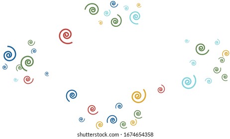 Festive Background with Colorful spirals. Trendy Pattern for Postcard, Print, Banner or Poster. Pretty spirals For Party Decoration, Wedding, Birthday or Anniversary Invitation. Vector
