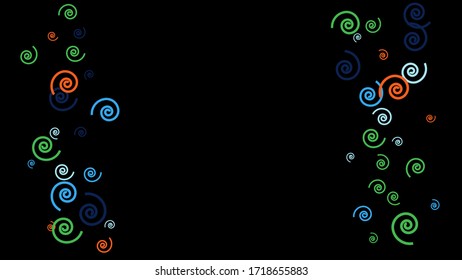 Festive Background with Colorful spirals. Trendy Pattern for Postcard, Print, Banner or Poster. Pretty spirals For Party Decoration, Wedding, Birthday or Anniversary Invitation. Vector
