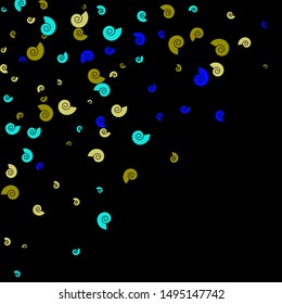 Festive Background with Colorful spirals.   Vector
