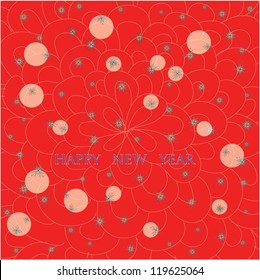 Festive background with a congratulation of New Year.