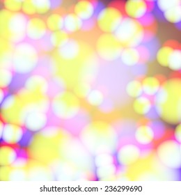 Festive background with de focused lights. Magical background with colorful bokeh. Colorful background with defocused lights