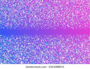 Festive Background. Digital Poster. Pink Light Confetti. Neon Burst. Cristal Design. Happy Colourful Template. Glare Concept. Iridescent Sparkle. Purple Festive Background