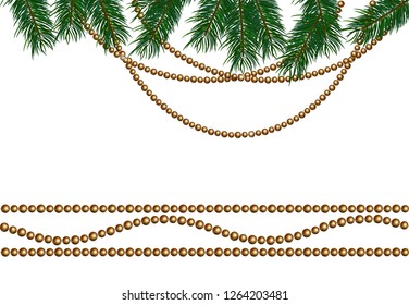 Festive  background from fir-tree branches, for banners, cards, textiles, new year design.