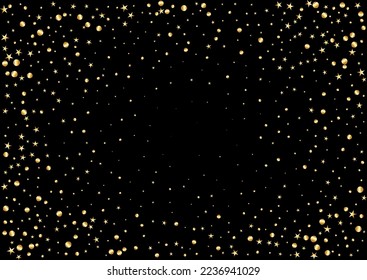 Festive background with a gold confetti border