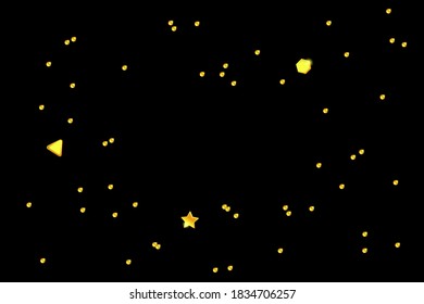 Festive background with golden objects. Vector EPS10