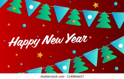 Festive background, Happy New Year. New Year card. Vector illustration 
