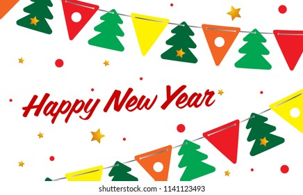 Festive background, Happy New Year. New Year card. Vector illustration 