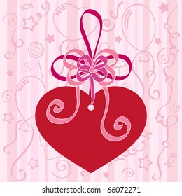 Festive background with heart. Vector