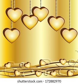 Festive background with hearts to the day of saint Valentine