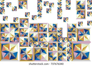 Festive background with holographic effect. Abstract vector pattern with colorful shining geometric shapes. Trendy design for cards, invitations, textile and web.