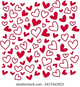 festive background made of hearts